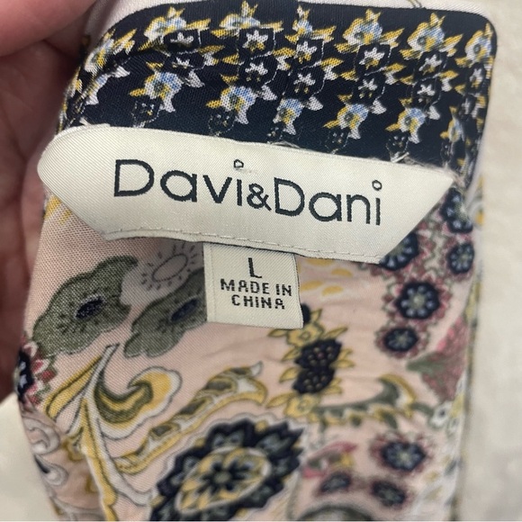 Davi & Dani wrap front kimono blouse women’s large boho paisley - Picture 8 of 8